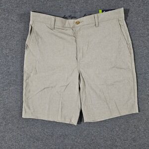 Ben Hogan Performance Mens Khaki Heather Golf Shorts Stretch UPF 50 Size 34 NEW